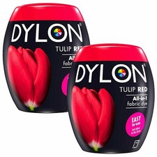 Dylon Washing Machine Fabric Dye Pod, Tulip Red, 2 Packs of 350g