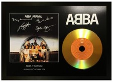 ABBA - 'ARRIVAL'  SIGNED GOLD CD PHOTOGRAPH COLLECTABLE MEMORABILIA GIFT