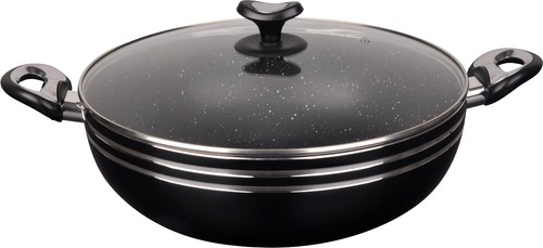 Non stick wok glass lid - wok,