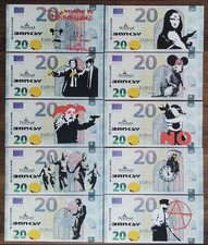 Dismal Currency Canvas Notes x 10 Artwork Dismaland Banksy Glastonbury 