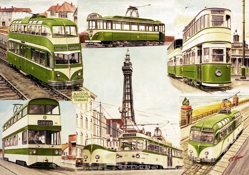Blackpool trams though the - blackpool,