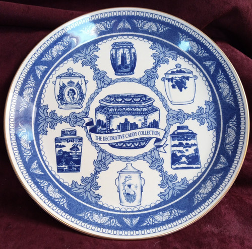 Ringtons blue and white plate - ,