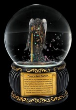 Snow Globe - Archangel Raphael - Spiritual Gift Guardian Angel Prayer - H 14