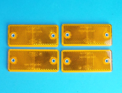 Amber side reflectors - side, 90mm
