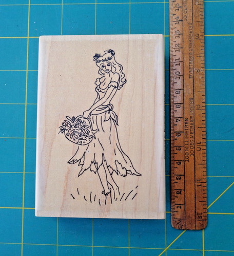 Lady with basket - with,