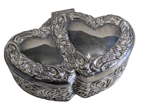 Vintage trinket box - trinket, double
