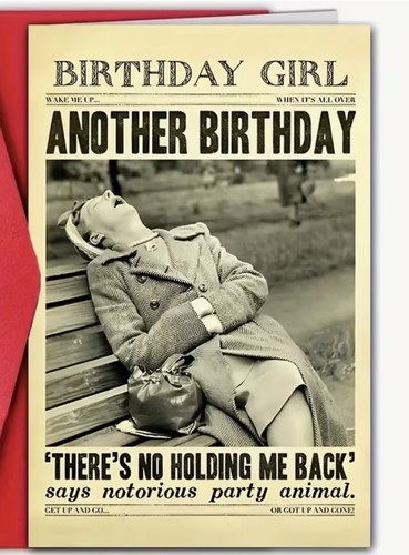 Funny birthday card for - funny, her