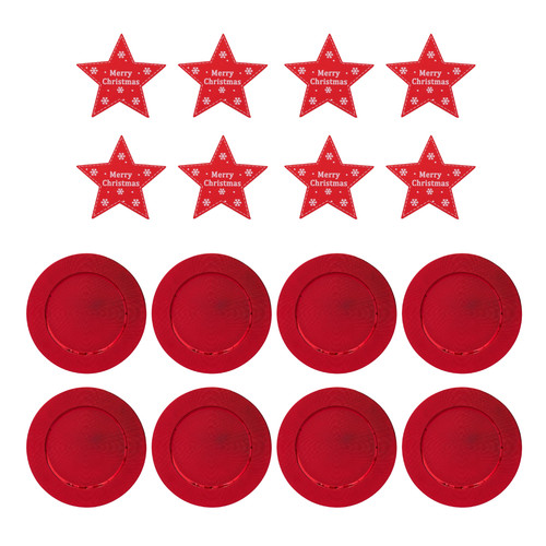 Red star place card - 8,