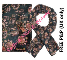 Avon Satin Paisley Scarf BNIP
