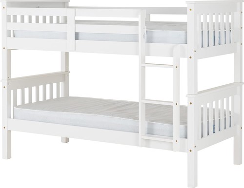 White 3ft bunk bed converts - 3ft,