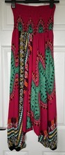 Women’s Trousers or Jumpsuit Harem Hippie Boho Quirky  One Size 100% Rayon 