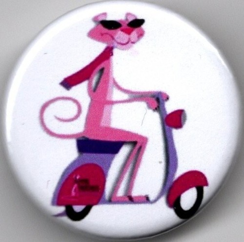 Pink panther scooter - scooter, pin