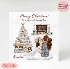Personalised Female Christmas Card Daughter Granddaughter Niece Sister