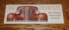 1939 Chevrolet Full Line Sales Brochure 39 Chevy Master De Luxe Sedan Coupe 