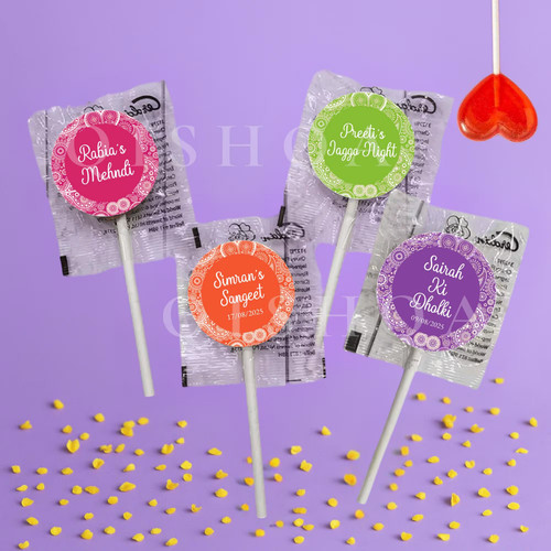 Personalised mehndi favours - personalised,