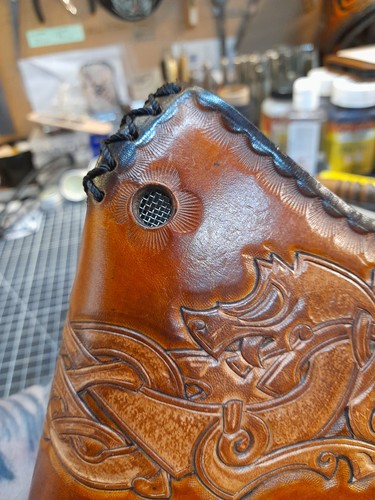 Hand made leather face mask