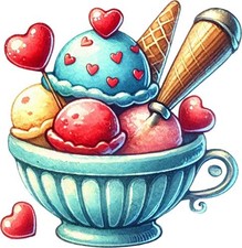 Valentine's Day Ice Cream Wall