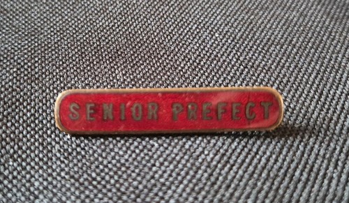 Vintage enamel badge - badge, senior