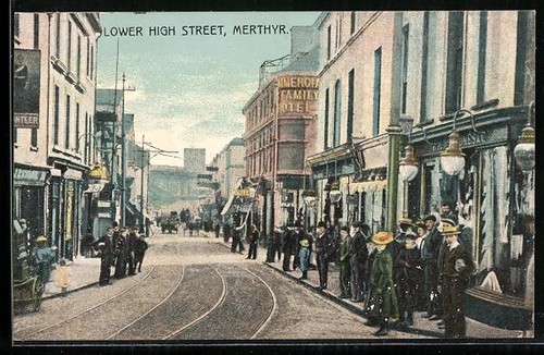 Postcard merthyr lower - lower, high