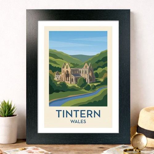 Tintern wales travel poster - travel,