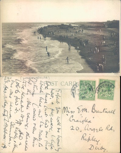 Beach scene with - , incoming