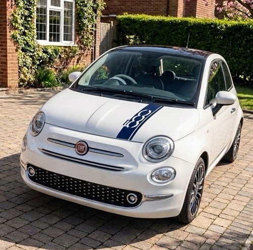 Fiat 500 car bonnet stickers - car,
