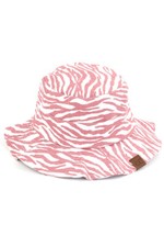 C.C Exclusive Natural Handmade Cotton Zebra Animal Print Sun Bucket Hat
