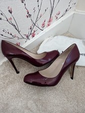 L.K. Bennett Plum Shilo Leather Mid Heeled Court Shoes UK 4.5 EU 37.5 rrp £229