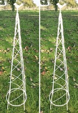 White Bird Metal Obelisk