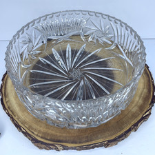 Vintage Cut Crystal Bowl Heavy
