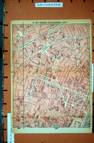 Original old antique print map - original,