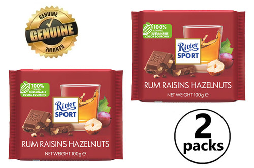 Ritter sport rum raisin - 2x,