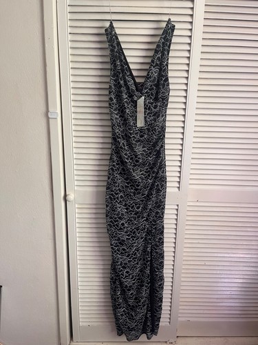 Lipsy black lace wrap maxi - black,