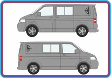2x HALF COMPASS VINYL DECALS FOR VAN CAMPER MOTORHOME CARAVAN GRAPHIC STICKER