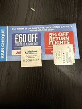 1 x Jet2 Rain Cheque Voucher