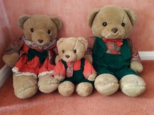Vintage Allders Christmas Teddy Bear Set