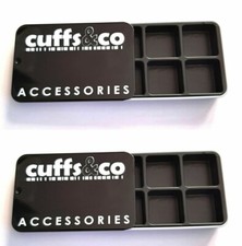 2 x Metal Tin Storage Box Case