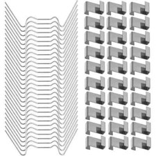 100Pcs Greenhouse Window Clips for Glass Pane Fixing Stainless Steel W & Z Kit
