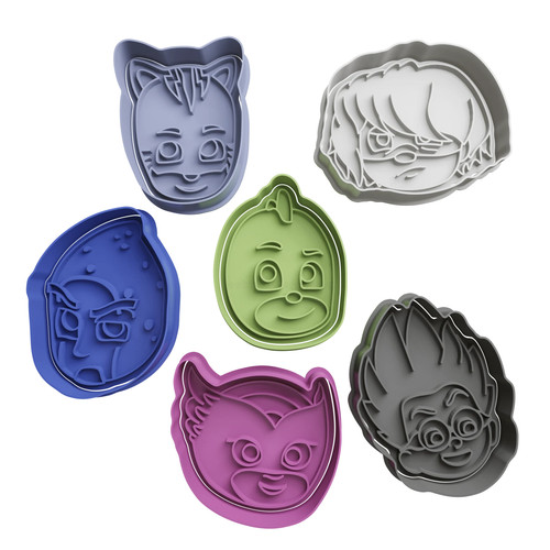 Masks cookie cutters - pj,