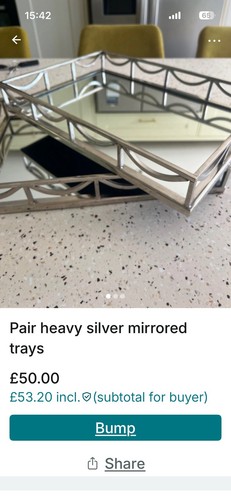 Pair silver mirrored - of,