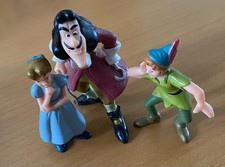 Disney Store Peter Pan /Hook/ Wendy PVC Figures  Toy Cake Toppers