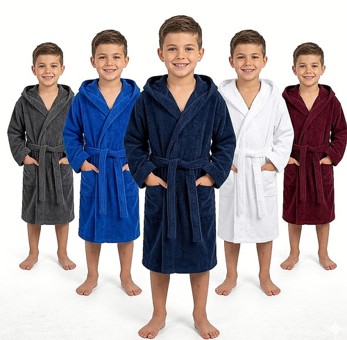 Kids unisex hooded bathrobe - kids,
