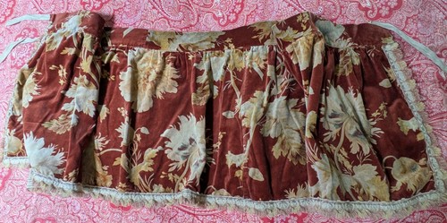 Antique velvet curtain - antique, pelmet