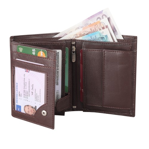 Mens rfid quality soft - mens, leather