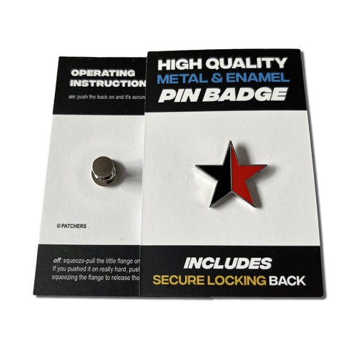 Black red star metal hard - red,