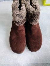 Hotter Romance Dark Brown Suede Ankle boots standard New with Box Never Worn