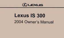 2004 Lexus IS 300 Owner's