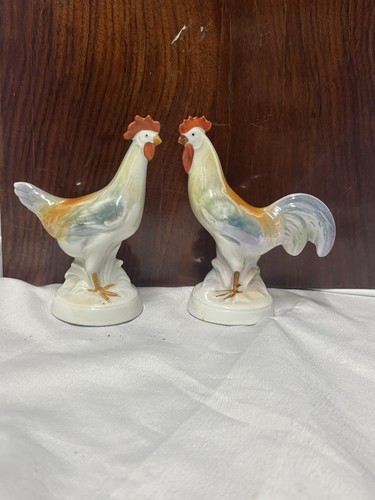 Vintage cockerel and hen - vintage,