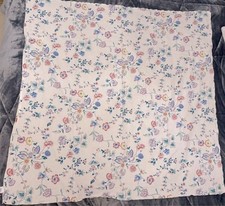 VTG Laura Ashley Multicolor Floral Shabby Chic Small Square Tablecloth 47”x 47”