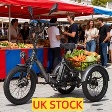 NEW 20" Electric Tricycle Folding Trike 3 Wheel E-Bikes 48V 21AH Fafrees UK 2025